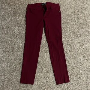 Active USA Women's Deep Red Skinny Pants
